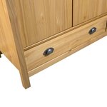 vidaXL Garde-robe à 3 portes Hill 127x50x170 cm Pin solide