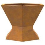 vidaXL Braise Marron 50 x 50 x 40 cm Acier Corten