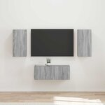 vidaXL Ensemble meuble TV 6 Pièces Gris Sonoma Bois d'ingénierie