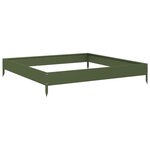vidaXL Lit surélevé de jardin vert olive 100x100x18 5 cm acier
