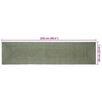 vidaXL Tapis de surface Rectangulaire Vert olive 60 x 250 cm Jute