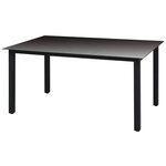 vidaXL Ensemble à manger de jardin et coussins 7 Pièces Poly rotin Beige