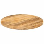 vidaXL Dessus de table Ø 90x2 5 cm rond bois de manguier massif