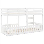 vidaXL Lit superposé Blanc 80x200 cm Bois de pin massif
