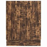 vidaXL Cadre de lit avec rangement Chêne fumé 200 cm Bois d'ingénierie