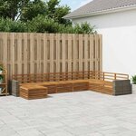 vidaXL Ensemble de canapés d'extérieur 8 Pièces Naturel