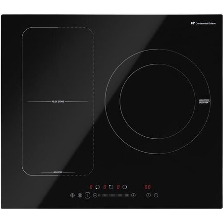 Plaque de cuisson induction CONTINENTAL EDISON 3 foyers L59 x P52 cm CETI3BFLEX