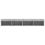 vidaXL Meubles TV avec lumières LED 2 Pièces gris béton 100x30x30 cm