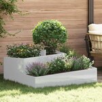 vidaXL Cache-pot de jardin Argent 100 x 100 x 50 cm Acier galvanisé