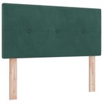 Lit à ressorts vidaXL avec matelas vert foncé 80x200 cm en velours