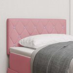 vidaXL Tête de Lit en Velours Argyle Manuel Rose 80 cm Velours