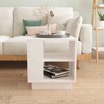 vidaXL Table basse Blanc 40x40x43 cm Bois d'ingénierie