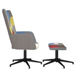 vidaXL Chaise de relaxation avec repose-pied Patchwork Tissu