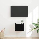 vidaXL Meuble TV mural Noir 60 x 31 x 29.5 cm Bois d'ingénierie