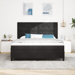 Lit Box Spring vidaXL avec Matelas Noir Super King Velours