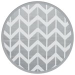 vidaXL Tapis d'extérieur ARAKIL gris Ø120 cm PP