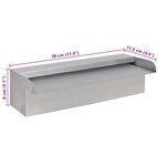 vidaXL Lame d'eau rectangulaire 30 cm Acier inoxydable pour piscine