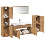 vidaXL Ensemble de meubles salle de bain 5 Pièces bois d'ingénierie