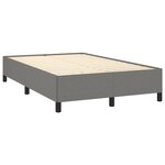 vidaXL Cadre de lit gris foncé 120x190 cm tissu