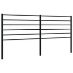 vidaXL Tête de lit métal noir 193 cm