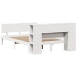 vidaXL Lit bibliothèque sans matelas blanc 140x190 cm bois pin massif