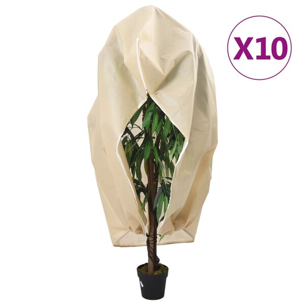 vidaXL Housses de protection pour plantes avec fermeture éclair 10 Pièces