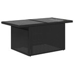 vidaXL Salon de jardin 11 Pièces avec coussins noir résine tressée