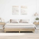 vidaXL Cadre de lit sans matelas chêne sonoma 160x200 cm