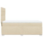 vidaXL Sommier à lattes de lit et matelas Crème 90x190 cm Tissu