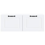 vidaXL Meuble TV mural Blanc 78 5 x 31 x 30 cm Bois d'ingénierie