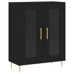 vidaXL Buffet noir 69 5x34x90 cm bois d'ingénierie