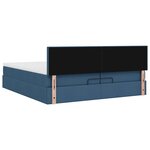 VidaXL Cadre de lit ottoman avec matelas bleu 200x200cm tissu