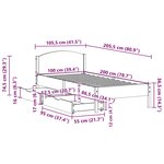 vidaXL Cadre de lit sans matelas 100x200 cm bois massif de pin