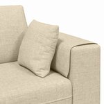 Sofa en tissu avec coussin 3 Pièces Crème 208 cm tissu