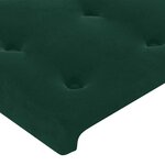 vidaXL Tête de lit à LED Vert foncé 180x5x118/128 cm Velours