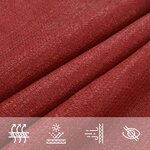 vidaXL Voile d'ombrage 160 g/m² Rouge 4/5x3 m PEHD