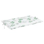 vidaXL Coussin de chaise longue motif de feuilles tissu oxford