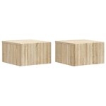 vidaXL Cabinet de chevet mural 2 Pièces Chêne Sonoma 33 x 34 5 x 20 cm