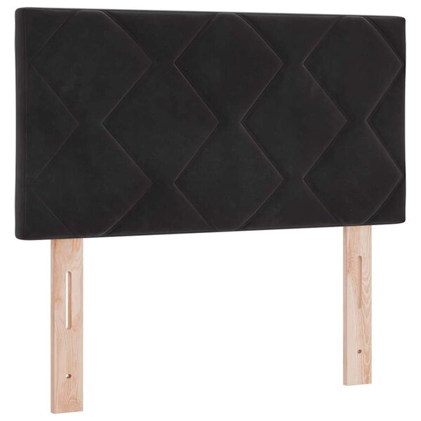 vidaXL Tête de lit Montage mural Géométrique Noir 80 cm Velours