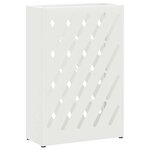 vidaXL Porte-parapluie avec stockage Blanc 28 x 12 x 41 cm Métal