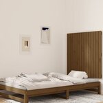 vidaXL Tête de lit murale Marron miel 95 5x3x90 cm Bois massif de pin