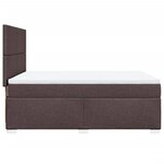 vidaXL Sommier à lattes de lit avec matelas Marron foncé 140x190 cm