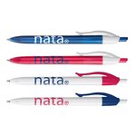 Milan P1 Nata® 624 Présentoir de 20 stylos à bille rétractables - Pointe ronde 1 mm - Encre bleue - Couleurs de corps assorties