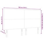 vidaXL Tête de Lit LED en Velours Côtelé Crème  90 cm