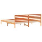 vidaXL Cadre de lit Marron cire 180 x 220 cm Bois de pin massif