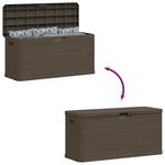 vidaXL Boîte de rangement de jardin 280 L Marron