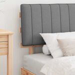 vidaXL Cadre de lit avec tête de lit rembourrée Gris clair 90 x 190 cm