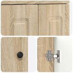 vidaXL Armoire sous évier de salle de bain Chêne Sonoma