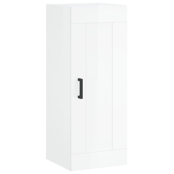 vidaXL Armoire murale blanc brillant 34 5x34x90 cm bois d'ingénierie