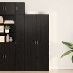 vidaXL Haut Armoire Chêne noir 40 x 42 5 x 185 cm Bois d'ingénierie